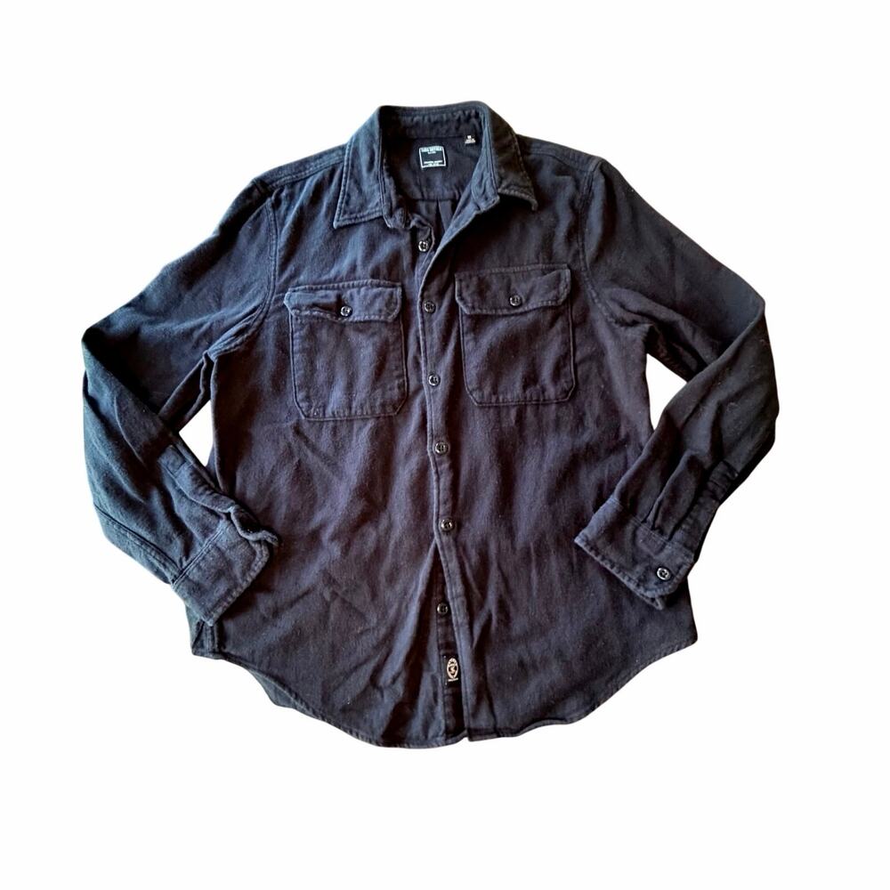 Todd Snyder Flannel Shirt Medium Black Long Sleeve Button Up
